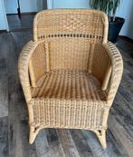 Vintage fauteuil stoel rieten rotom, Tuin en Terras, Tuinstoelen, Ophalen of Verzenden, Zo goed als nieuw, Rotan
