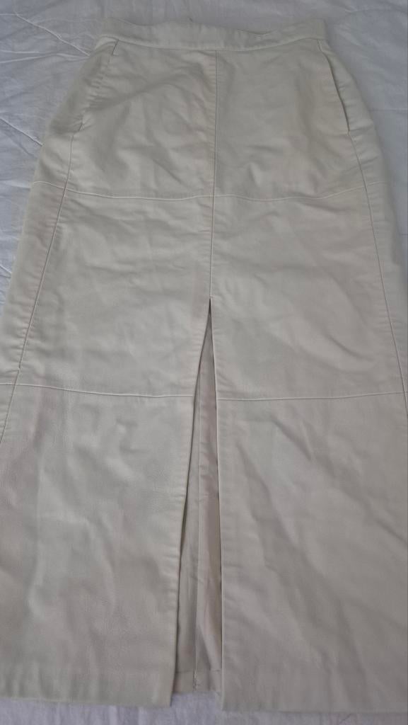 Room witte nep leren rok, Kleding | Dames, Rokken, Maat 38/40 (M), Wit, Ophalen of Verzenden, Zo goed als nieuw