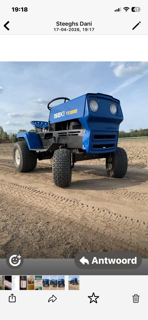 Iseki 1000 Tuintractor - Motor gereviseerd, Ophalen of Verzenden, Gebruikt, 50 cm of meer