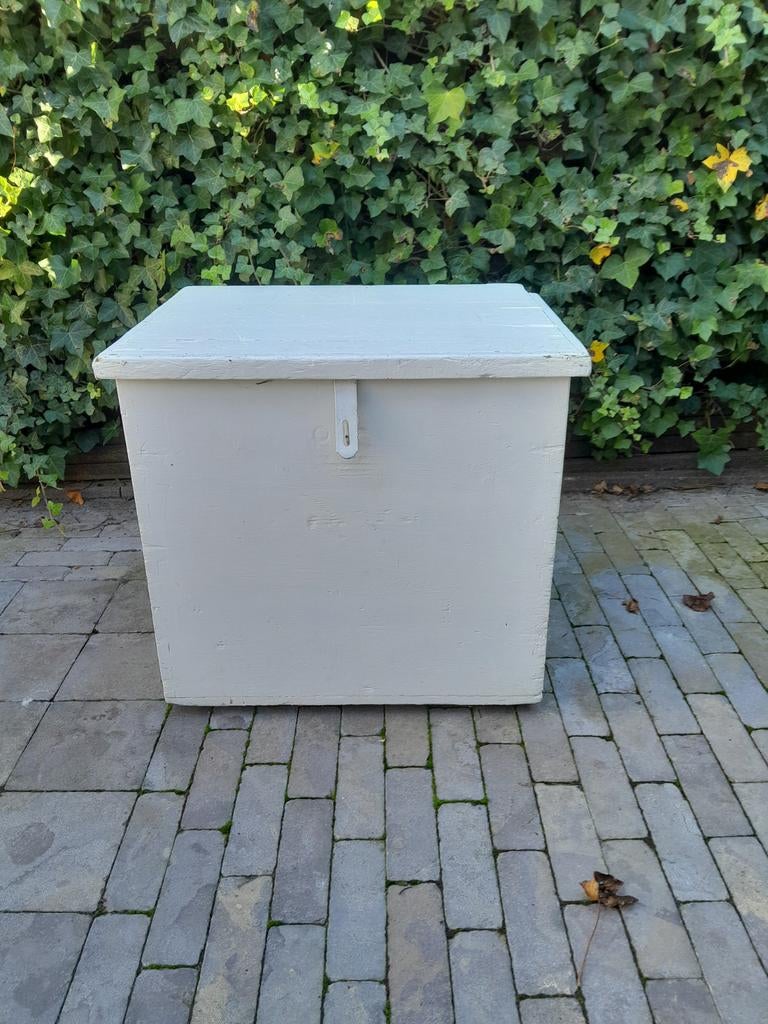 Brocante kist opbergkist, Ophalen
