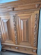 Antieke eikenhouten kast met houtsnijwerk, Ophalen