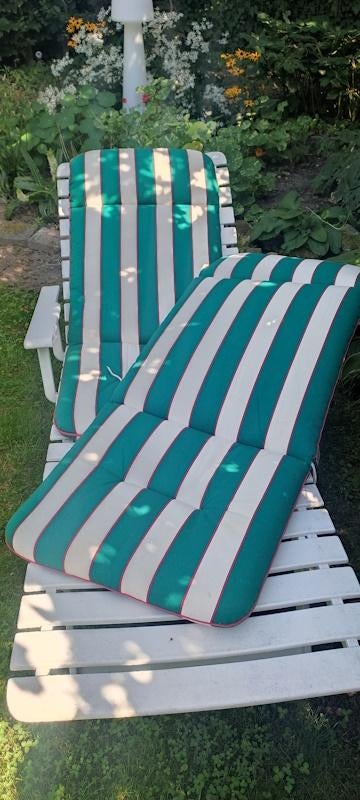 Set 2 kussens voor hoge tuinstoel, Ophalen of Verzenden, Gebruikt