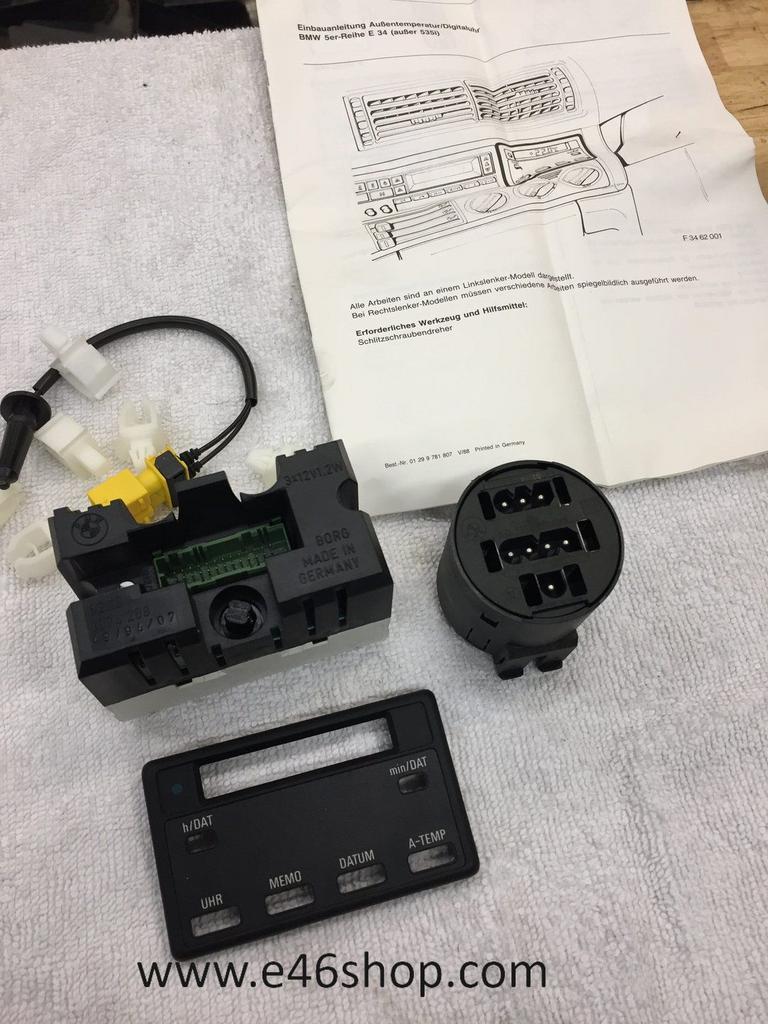 Buiten temperatuur en klok inbouw set BMW E34 oe 62139061418, -, -, Nieuw, Ophalen of Verzenden