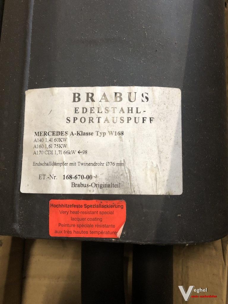 Mercedes a klasse 2000 einddemper edelstaal brabus, Auto-onderdelen, Gebruikt, -, -, Ophalen of Verzenden