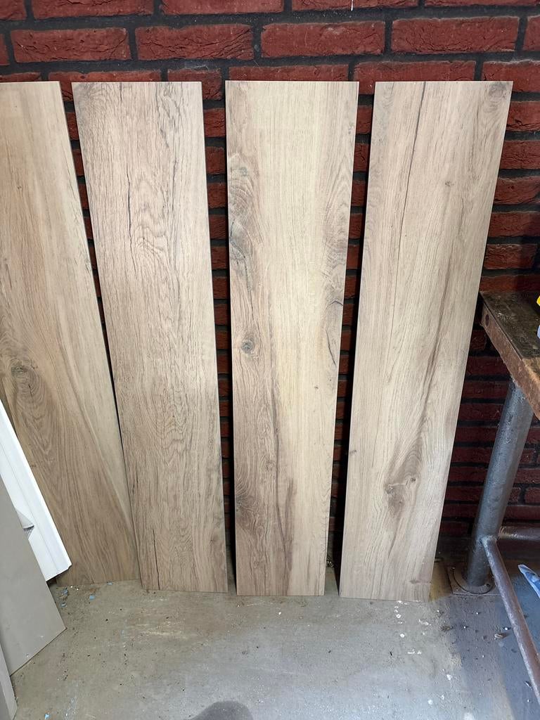 Tegels hout look, Doe-het-zelf en Verbouw, Tegels, Ophalen, 60 cm of meer, Gebruikt, Keramiek