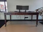 Tafel/Bureau bruin op wielen, Ophalen, Gebruikt, Bruin, Vijf, Zes of meer stoelen