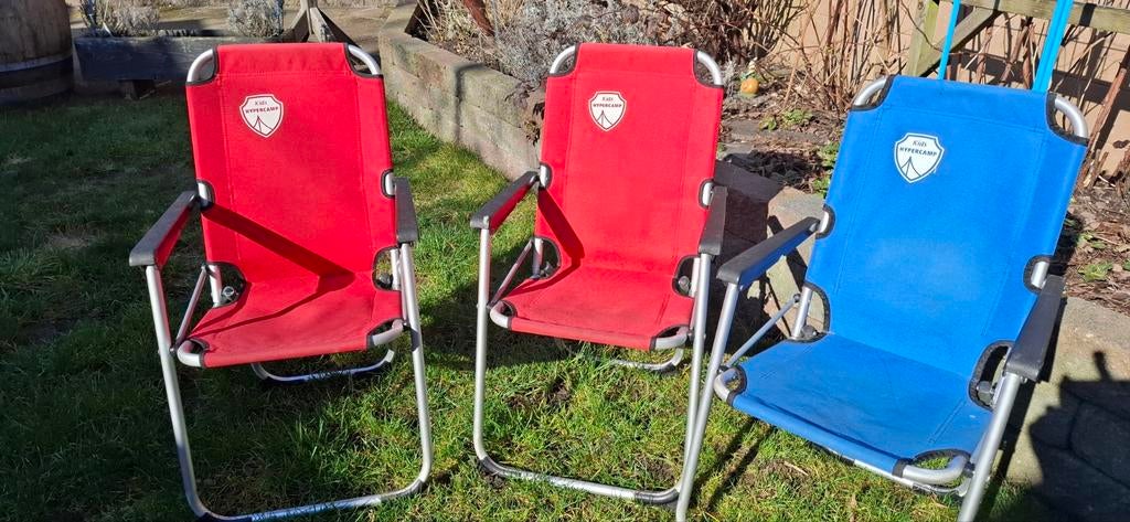 Hypercamp kinder campingstoeltjes. Los of alle 3 samen., Caravans en Kamperen, Kampeermeubelen, Ophalen, Campingstoel