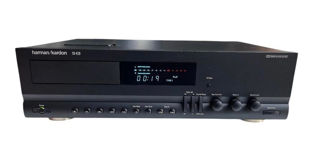 Harman Kardon TD420 cassettedeck, Audio, Tv en Foto, Cassettedecks, Ophalen of Verzenden, Enkel, Overige merken, Tiptoetsen