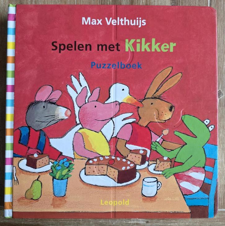 Spelen met Kikker - Puzzelboek - Max Velthuijs, Boeken, Kinderboeken | Kleuters, Zo goed als nieuw, Fictie algemeen, Jongen of Meisje