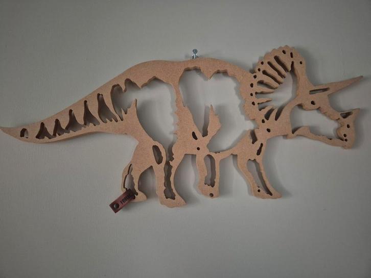 Houten wanddecoratie dino, Huis en Inrichting, Woonaccessoires | Wanddecoraties, Ophalen of Verzenden