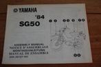 Yamaha SG50 Sting montagehandleiding 1984, Ophalen of Verzenden, Nieuw