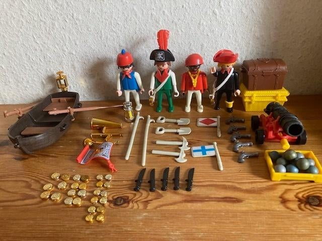 Playmobil vintage piraten set 3480 jaren 80 oud, Ophalen of Verzenden, Gebruikt, Complete set
