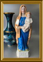 Oud porseleinen Maria met kind beeld, Ophalen of Verzenden