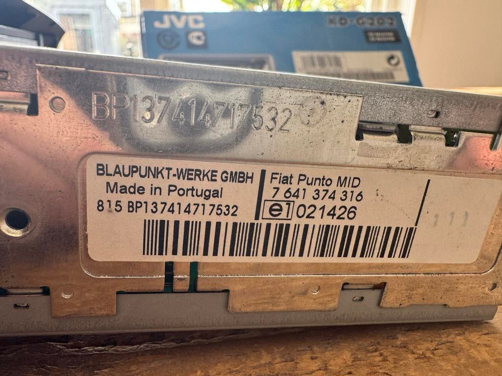 Blaupunkt autoradio voor Fiat Punto MID, Ophalen of Verzenden, Gebruikt