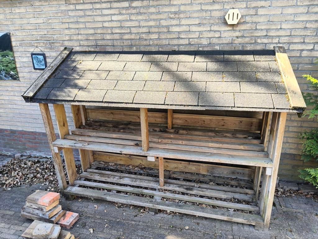 Houtopslag / Houthok met dakje, Tuin en Terras, Haardhout, Minder dan 3 m³, Ophalen