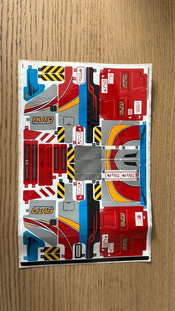 Lego 42098 stickervel ORIGINEEL, Kinderen en Baby's, Speelgoed | Duplo en Lego, Lego, Nieuw, Ophalen of Verzenden, Technic