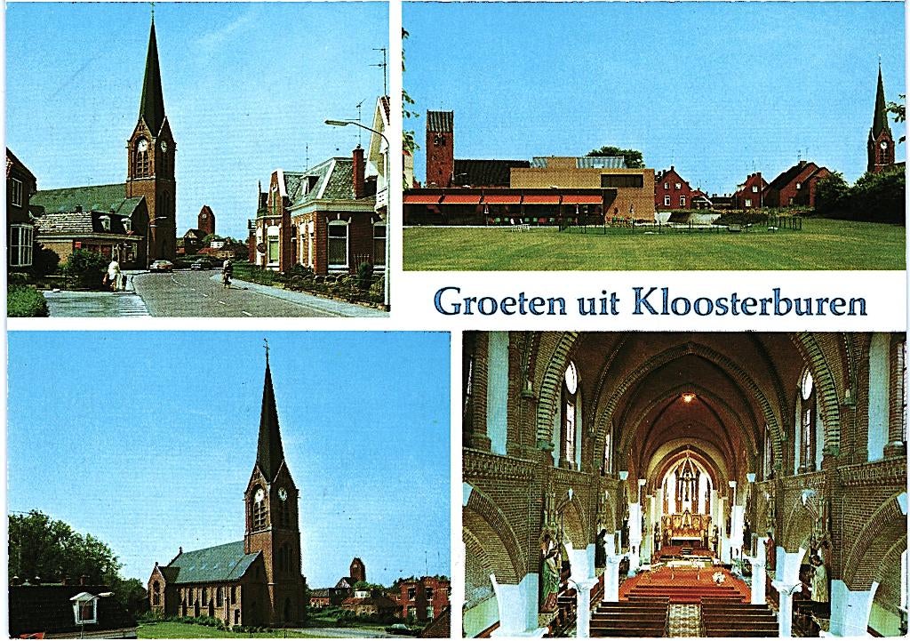 806132 Kloosterburen Jr 60 70 Nette oude kaart onbeschreven, Verzamelen, Ophalen of Verzenden, 1960 tot 1980, Ongelopen, Groningen