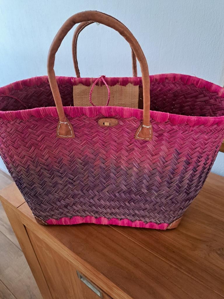 Rieten boodschappentas nooit gebruikt., Ophalen of Verzenden