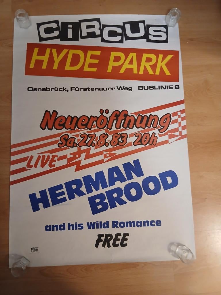 Poster Herman Brood, Verzamelen, Posters, Ophalen of Verzenden, Zo goed als nieuw, A1 t/m A3