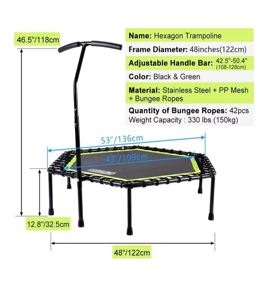 Fitness trampoline, bijna nieuw,  bijna gratis, Ophalen, Zo goed als nieuw, Benen, Overige typen