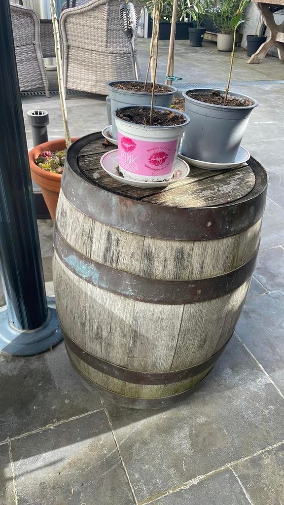 Wijnvat / biervat / Ton met koperen banden, Ophalen