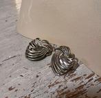 Vintage art deco jugendstil zilverkleurig oorclips oorbellen, Ophalen of Verzenden, Zo goed als nieuw, Zilver, Overige materialen