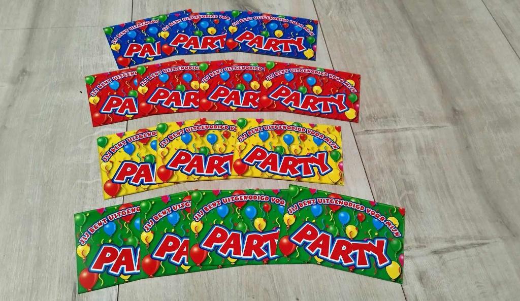 Set van 14 uitnodigingen voor een feestje/party, Ophalen of Verzenden, Nieuw