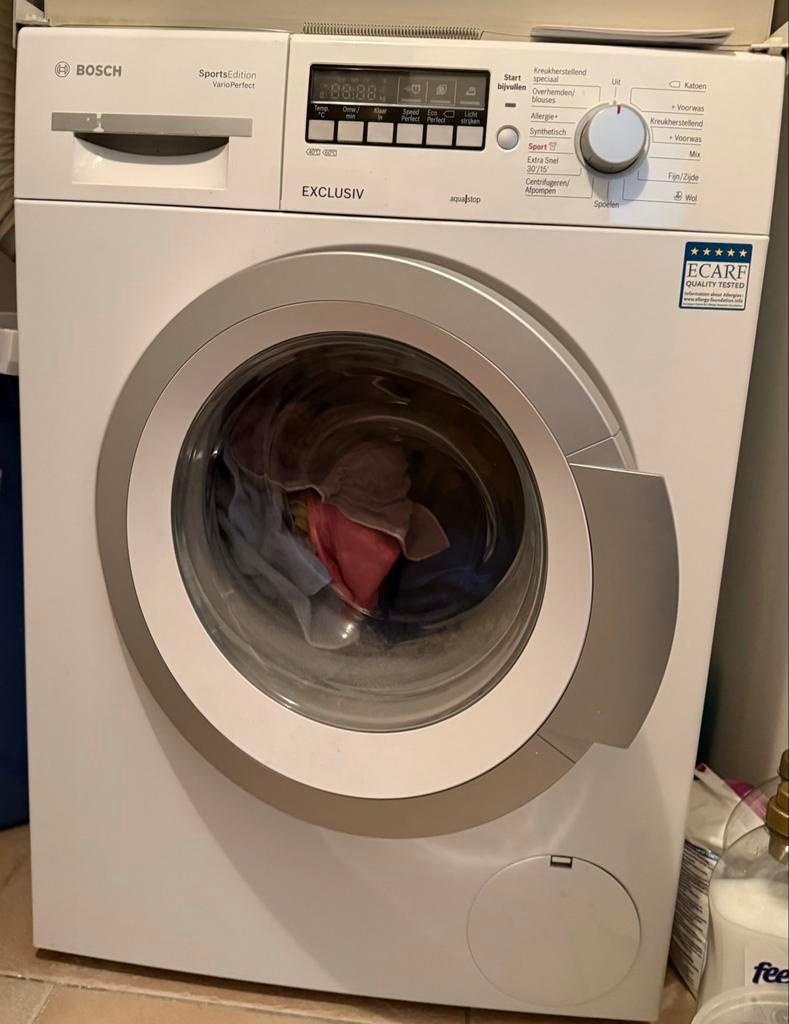 Bosch SportsEdition VarioPerfect wasmachine, Ophalen, Gebruikt, Voorlader, Kort programma
