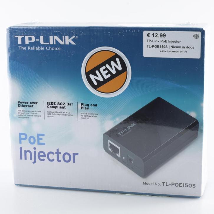 TP-Link PoE Injector TL-POE150S | Nieuw in doos, Computers en Software, Netwerk switches, Nieuw