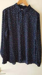 THE STING BIEN BLUE DONKERBLAUWE DOT PRINT BLOUSE MAAT XL, Blauw, Maat 46/48 (XL) of groter, Nieuw, Ophalen of Verzenden