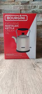 Bourgini Waterkoker Retro Look - Nieuw!, Witgoed en Apparatuur, Waterkokers, 1 tot 2 liter, Ophalen of Verzenden, Nieuw, Rvs