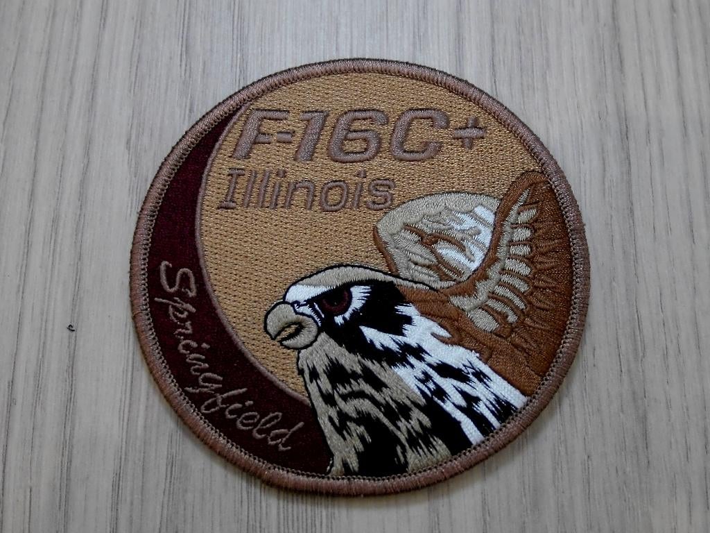 Patch US Air Force 170th Fighter Squadron F-16C+ Illinois, Verzenden, Luchtmacht, Amerika, Embleem of Badge