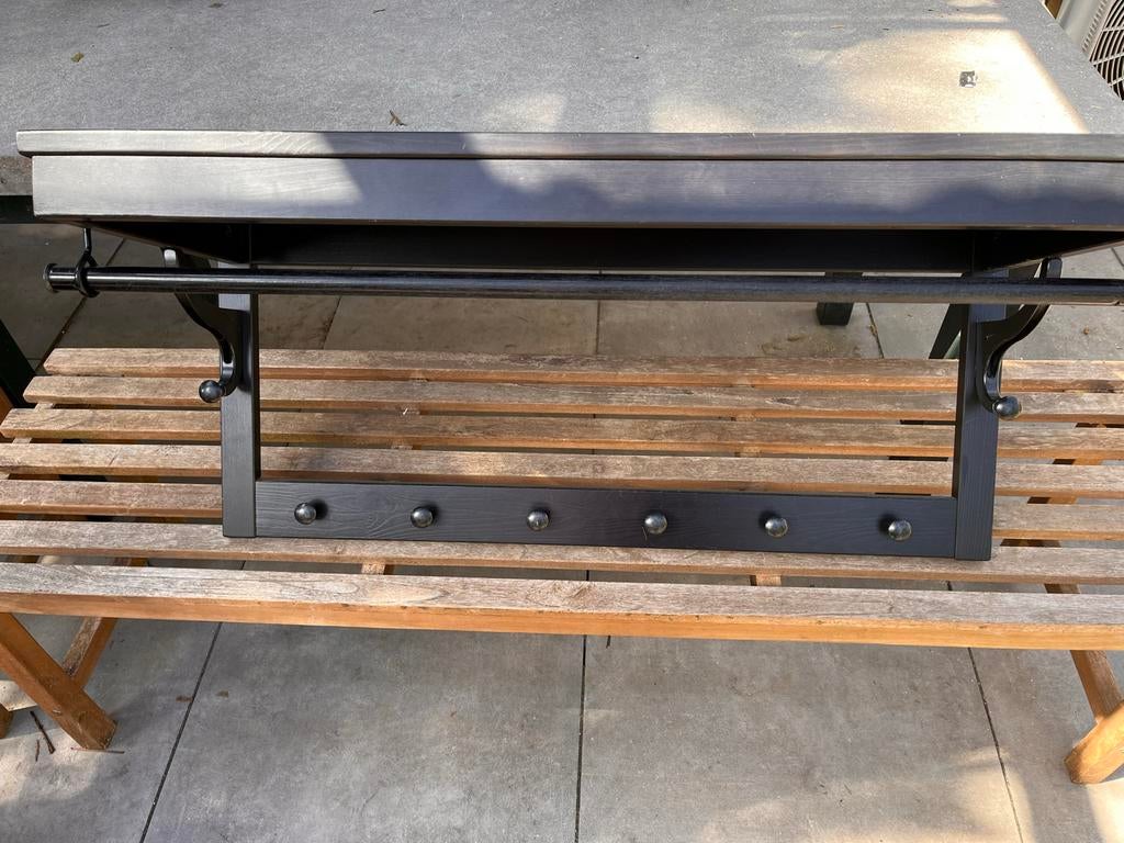 IKEA Hemnes kapstok met hoedenplank - Zwart, Gebruikt, Minder dan 100 cm, Hout, Ophalen