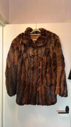 Vintage Bontjas (nerts), Kleding | Dames, Jassen | Winter, Ophalen of Verzenden, Zo goed als nieuw, Maat 42/44 (L), Bruin
