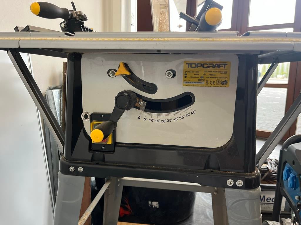 Topcraft Tafelzaag - Krachtige Cirkelzaag voor Hout, Doe-het-zelf en Verbouw, Ophalen, Gebruikt, Cirkelzaag, 30 tot 70 mm