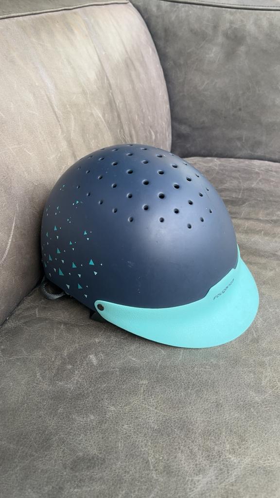 paarden cap, fouganza blauw, Ophalen, Zo goed als nieuw