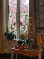 bijzonder fraai koppel glas in lood ramen, Ophalen of Verzenden