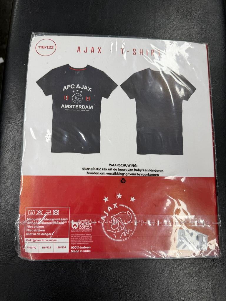 Ajax T-shirt Maat 116/122 - Nieuw, Ophalen of Verzenden, Nieuw, Jongen of Meisje, Shirt of Longsleeve