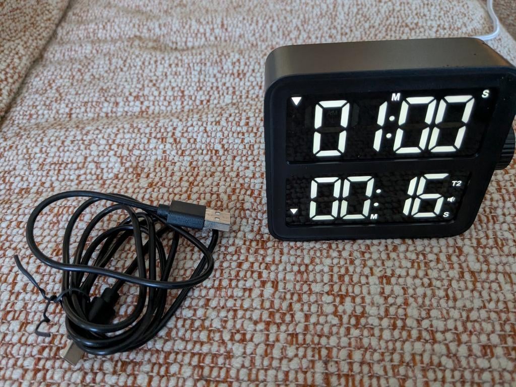 Pomodoro timer klok usb + batterijen, Ophalen of Verzenden, Nieuw, Digitaal