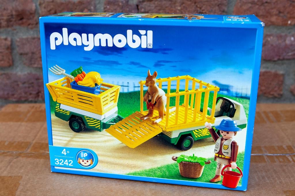 Playmobil 3242 Dierentuin Transportwagen met doos, Kinderen en Baby's, Speelgoed | Playmobil, Ophalen of Verzenden, Zo goed als nieuw