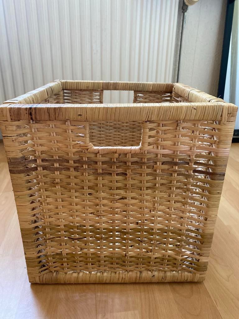 IKEA opbergmand van gevlochten rotan, Ophalen, Gebruikt, Landelijk, Natuurlijk materiaal