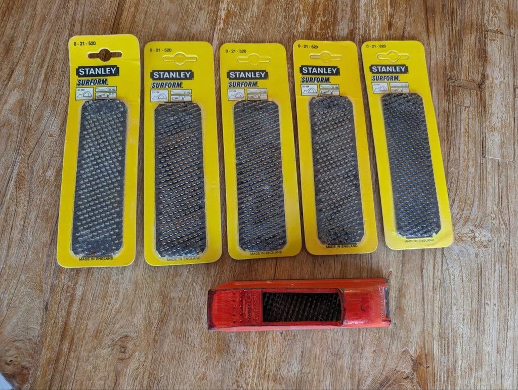 Stanley Surform schaaf met 5 nieuwe bladen, Ophalen of Verzenden, Gebruikt