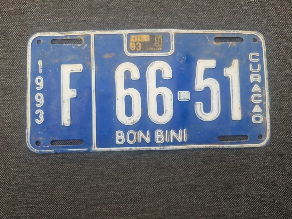 Kentekenplaat Curacao nummerbord nummerplaat License Curaçao, Verzamelen, Verzenden, Gebruikt, Auto's