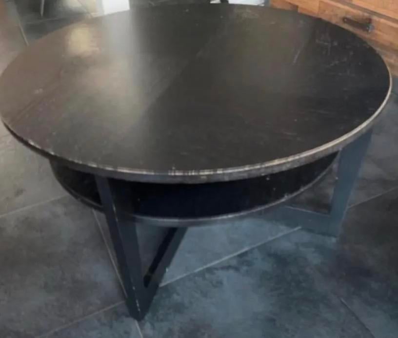 Ronde Salontafel Zwart gratis, Ophalen, Gebruikt, Rond