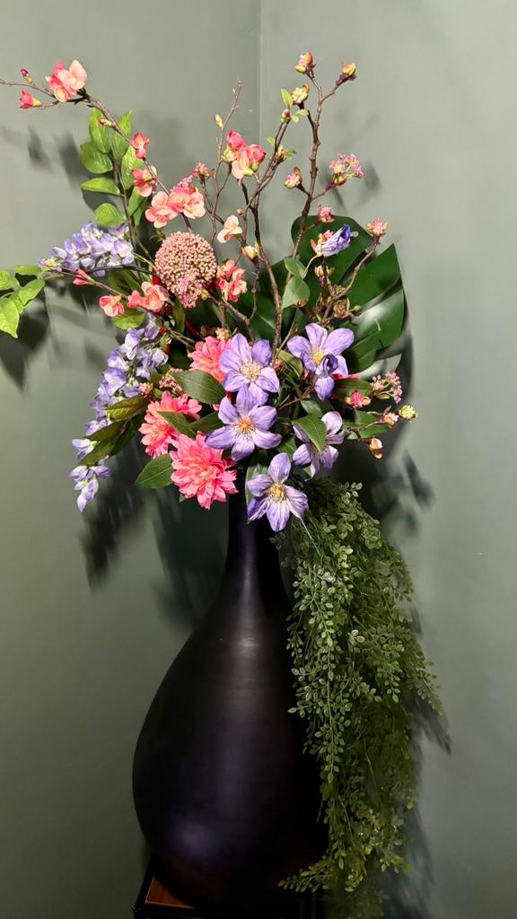 Statement boeket 110cm zijden bloemem incl. Vaas |  €144,95, Ophalen, Nieuw