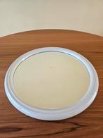 Vintage Spiegel Tiger, kunststof rand, beige, Ø 40 cm, Minder dan 50 cm, Gebruikt, Rond, Ophalen of Verzenden