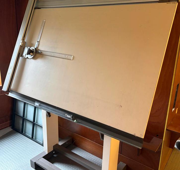 Professionele Tekentafel Kuhlmann- Verstelbaar en Stevig, Doe-het-zelf en Verbouw, Tekentafels, Gebruikt, 170 cm of meer, Ophalen of Verzenden