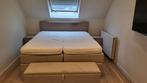 Swiss Sense Boxspring met elektrisch defect + nachtkastjes, Gebruikt, Beige, Tweepersoons, Ophalen of Verzenden