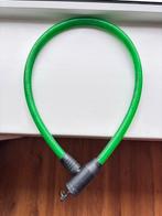 Groen kabelslot met sleutel, Fietsen en Brommers, Ophalen of Verzenden, Zo goed als nieuw, Kabelslot