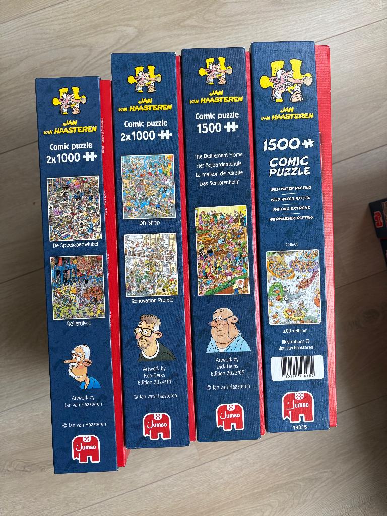Jan van Haasteren puzzels, Ophalen of Verzenden, 500 t/m 1500 stukjes, Zo goed als nieuw, Legpuzzel